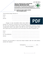 Surat Pernyataan Penolakan Pelayanan BPJS