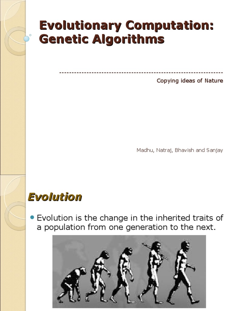 Evolutionary Algorithms | PDF | Genetic Algorithm | Evolution