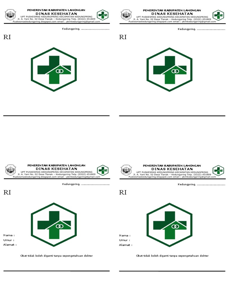 Kartu Resep Obat | PDF