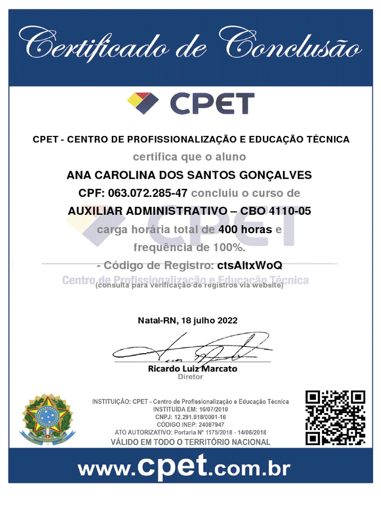 ADMINISTRAÇÃO 2020 - Auxiliar Administrativo - CBO 4110-05 | PDF