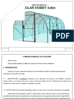 Ghid de Montaj Solar Hobby 3 X 6 M