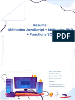 Résumé Méthodes JS + Méthodes PHP + Fonctions SQL