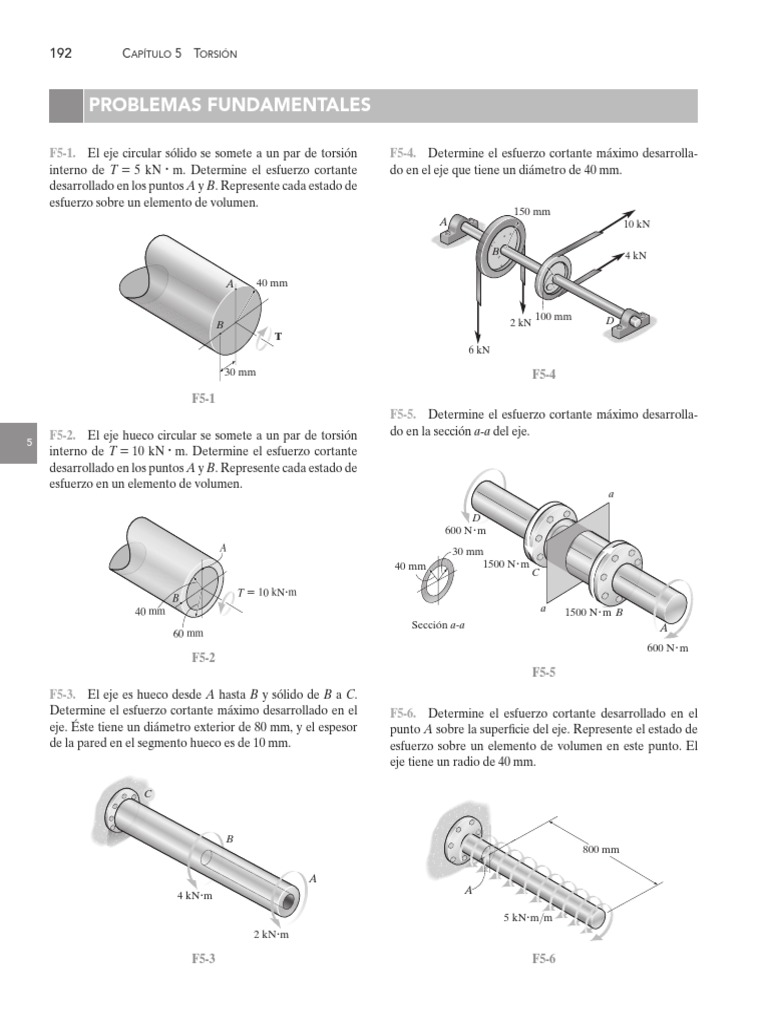 Problemas de Torsion 1 PDF Eje Engranaje