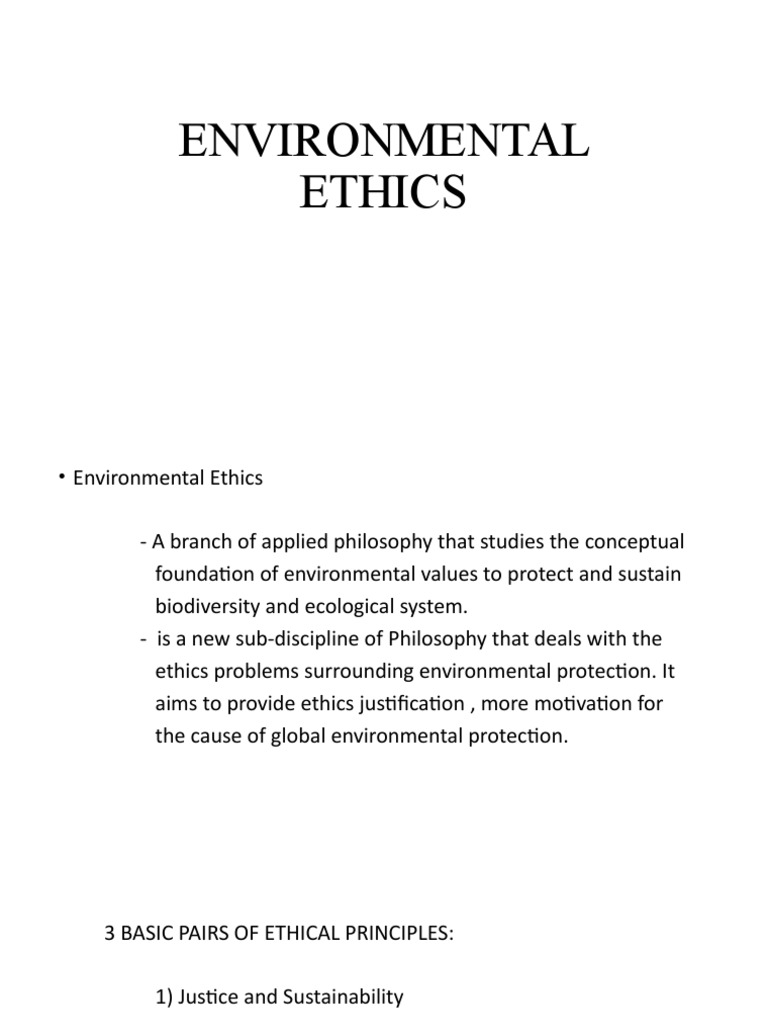 Foundations of Environmental Ethics | PDF | Sustainability ...