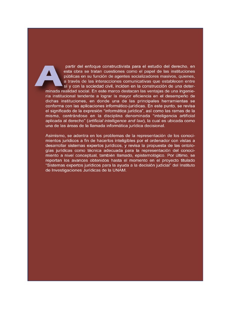Inteligencia Artificial Aplicada Al Derecho Pdf