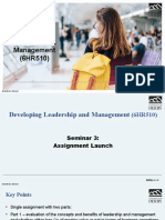 Developing Leadership & Management (6HR510) Assignment