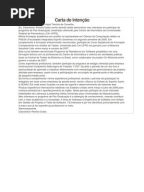 Carta de Intenção - modelo
