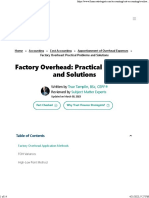 Factory Overhead Practical Problems & Solutions