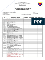 Monitoring Report for Child Development Center