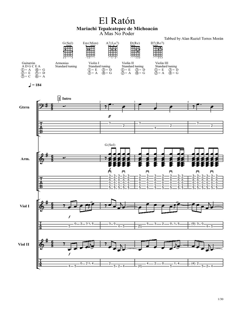 El Ratón - Director Score | PDF | Musical Instruments | Music Production