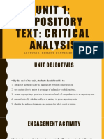 Lesson 1-Levels of Comprehension-Expository Text Analysis