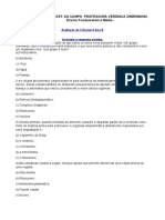 Avaliação Ciências 8 ano