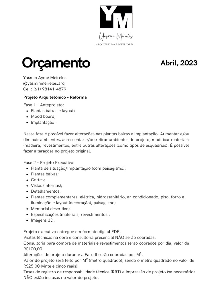 Modelo Orçamento PDF | PDF
