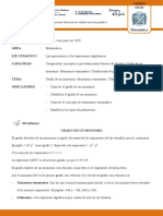 Área Matemática 4 C. Jueves 4 de Junio