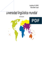 Clase - Lingüística III - Diversidad Lingüística - Continuación