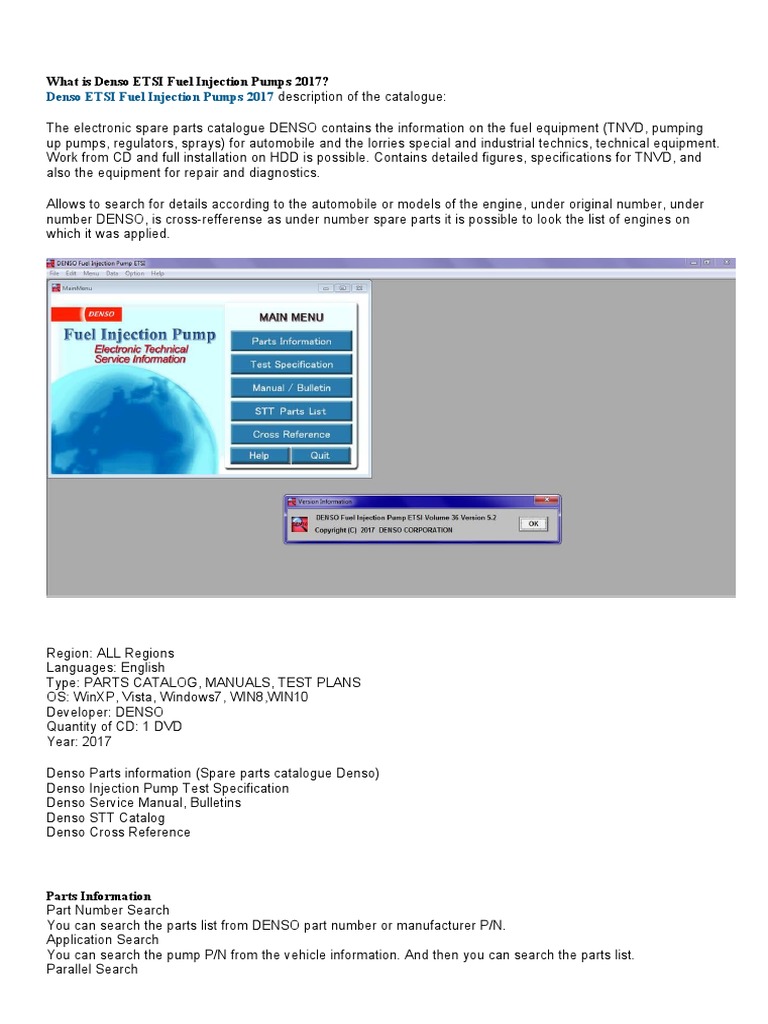 What Is Denso ETSI Fuel Injection Pumps 2017 | PDF | Pump | Vehicles