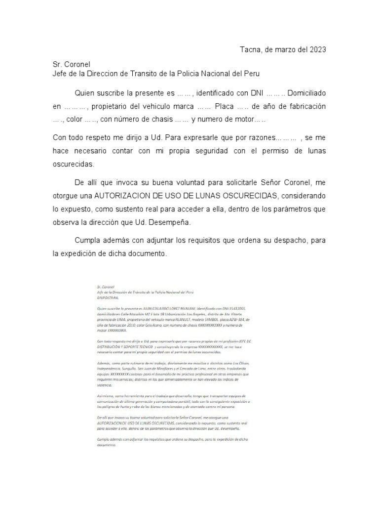Solicitud de lunas polarizadas pdf