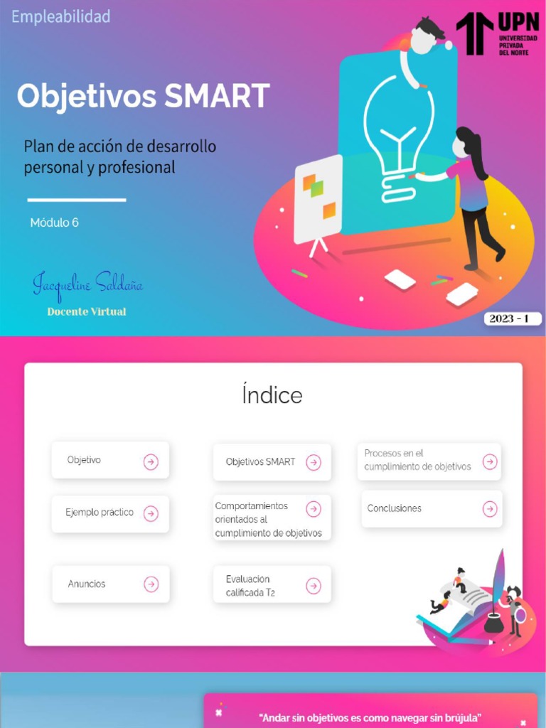 Empleabilidad S7 - M6 - Objetivos SMART | PDF | Medición | Cognición