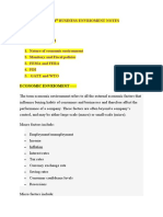 4th Business Environment Notes Cover Economic, Fiscal & Trade Policies