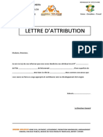 Lettre D'attribution