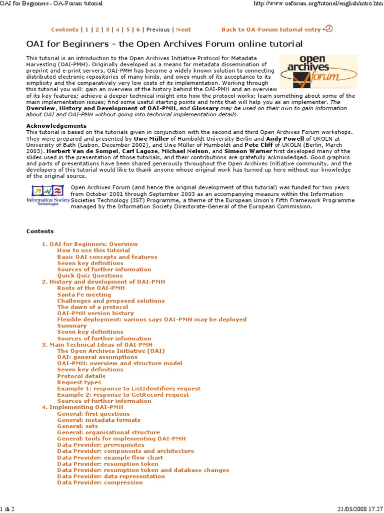 Extra Oai Pmh Tutorial Pdf Metadata Digital Library