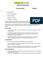 Software Engineering Project Planning Guide
