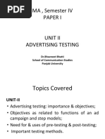 Advertising Testing