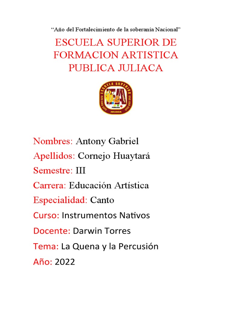 LA ZAMPOÑA de Antony Cornejo PDF Instrumentos musicales
