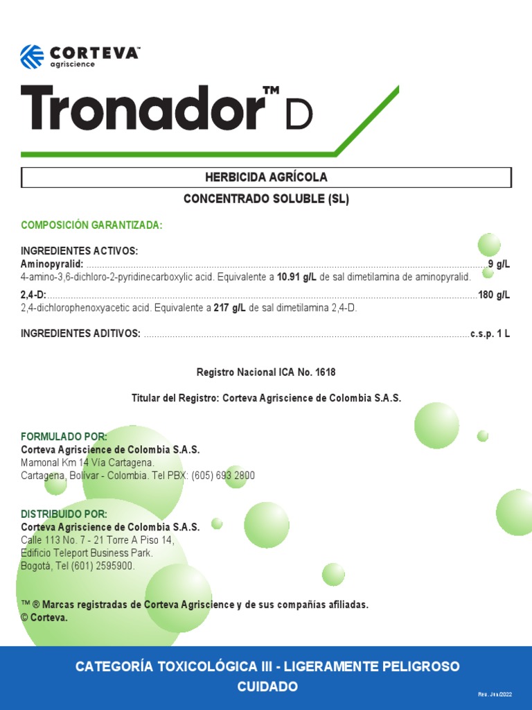 Tronador D - Col CTV - Etiqueta Web - Jun 23 2022 | PDF | Agua ...