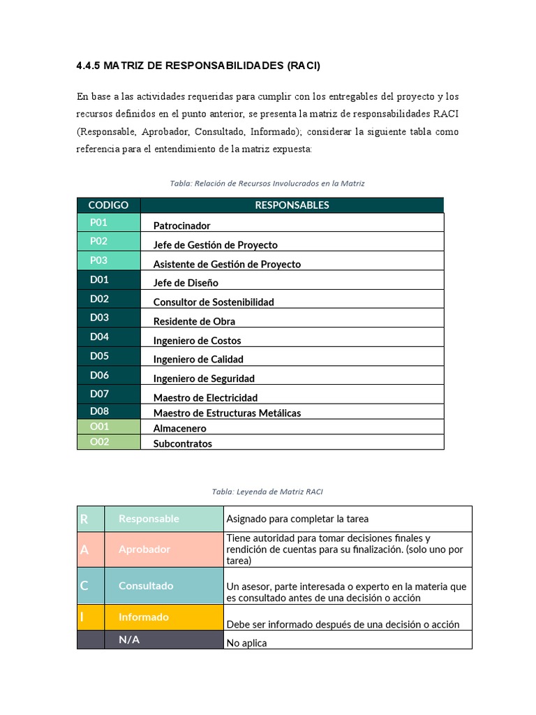 Matriz Raci | PDF