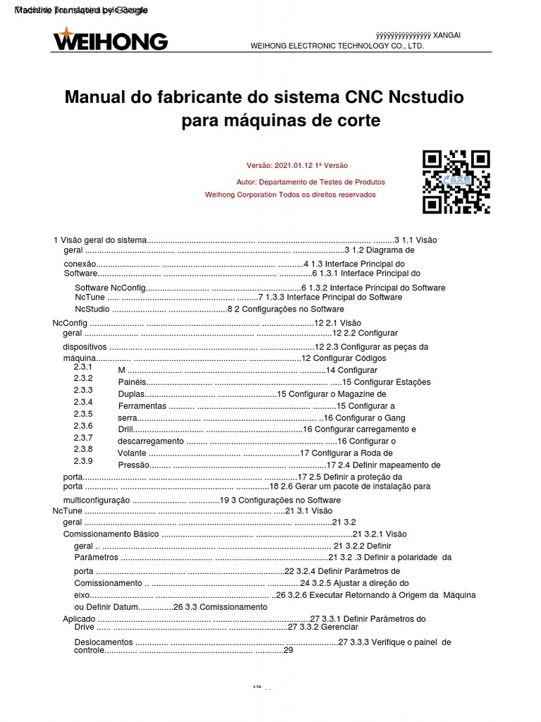 Manual do Software NcStudio CNC | PDF | Máquina-ferramenta | Programas