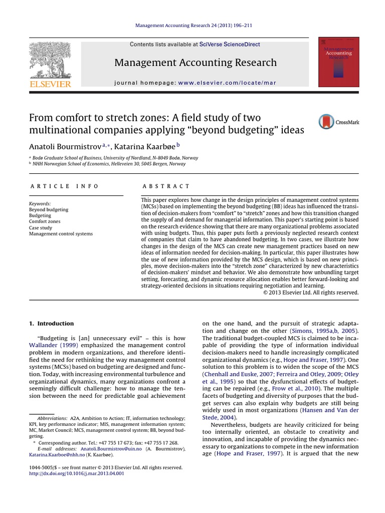 Beyond Budgeting Ideas 2013 Pdf Decision Making Mindset