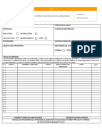 Acta de Control Del Proceso de Aprendizaje