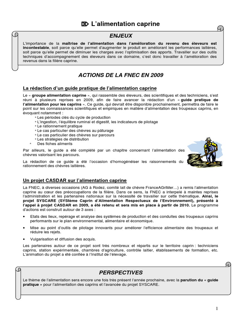 Guide Pratique sur l'Alimentation Caprine | PDF | Chèvre