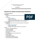 Descriptif Du Cours Biophysique Sensorielle 2022-2023