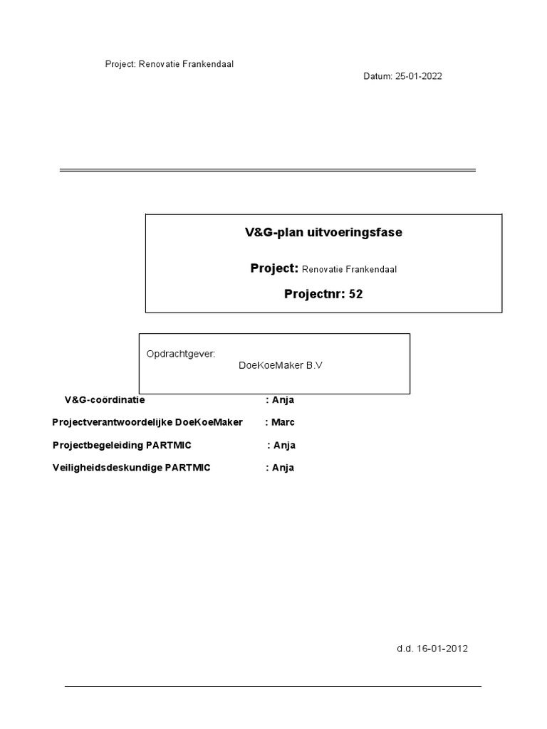 V&Gplan Uitvoeringsfase PDF