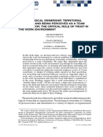 Psychological Ownership, Territorial PDF