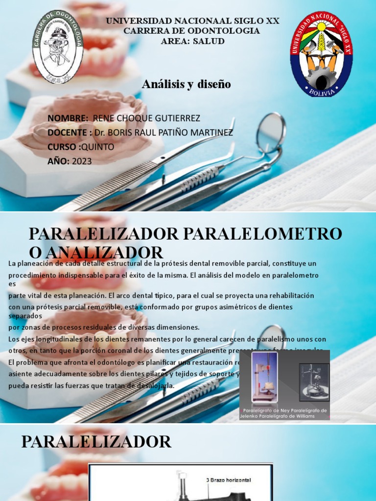 Analisis y Diseño PPR1 | PDF | Dentadura postiza | Ramas de Odontología