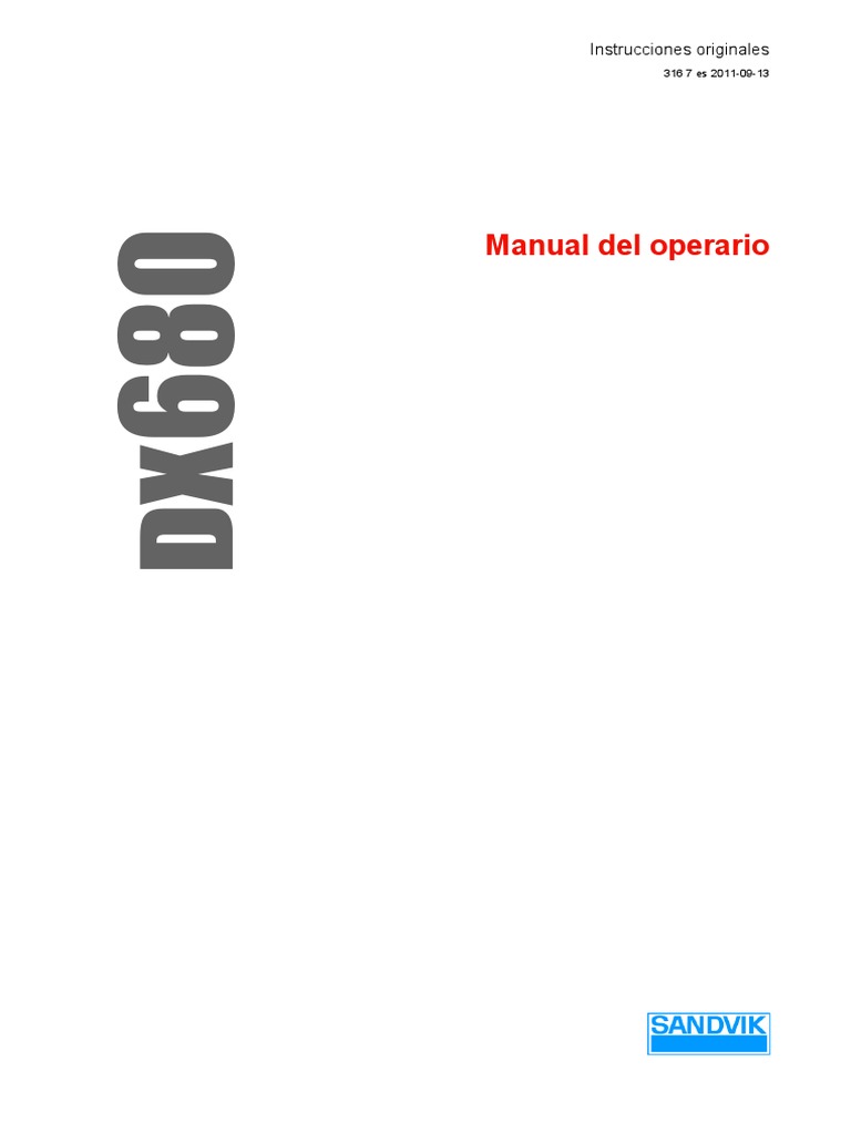 Operators Manual | PDF | Perforación | Polvo