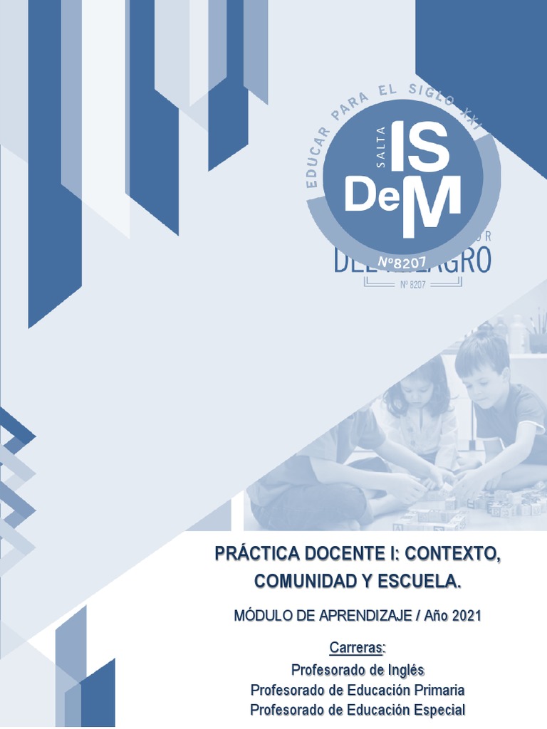 Módulo Práctica Docente I 2021 PDF | PDF | Plan de estudios | Institución