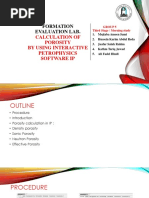 Formation Evaluation Lab.: Calculation of Porosity by Using Interactive Petrophysics Software Ip