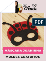 Máscara Joaninha - Ana Ama Brinquedos Criativos