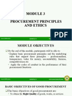 Procurement Principles and Ethics Module