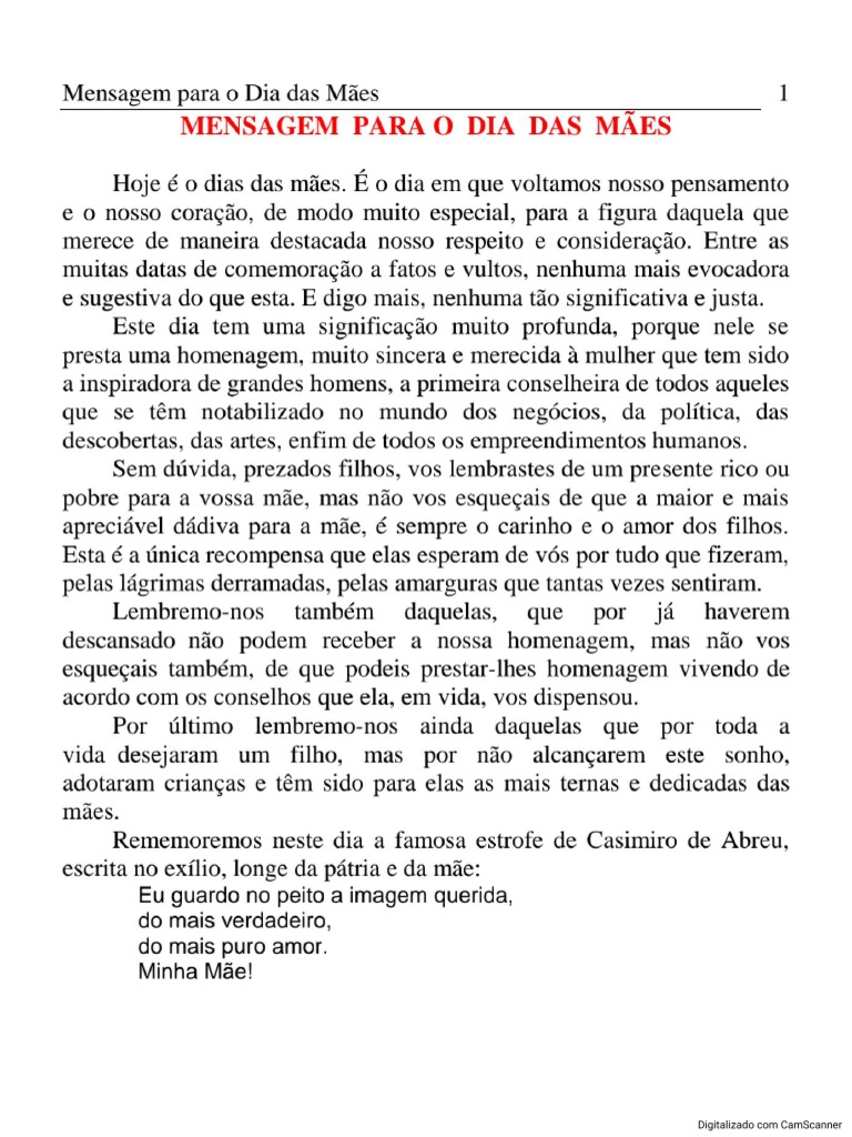 Sermao Dia Maes Corrigido | PDF