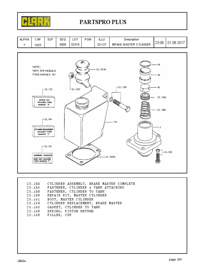 Clark C500 Brake System Components | PDF | Technology & Engineering
