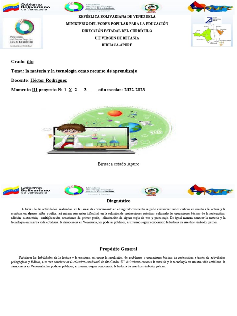 Proyectos de Aprendizaje para 6to Grado | PDF | Evaluación | Importar