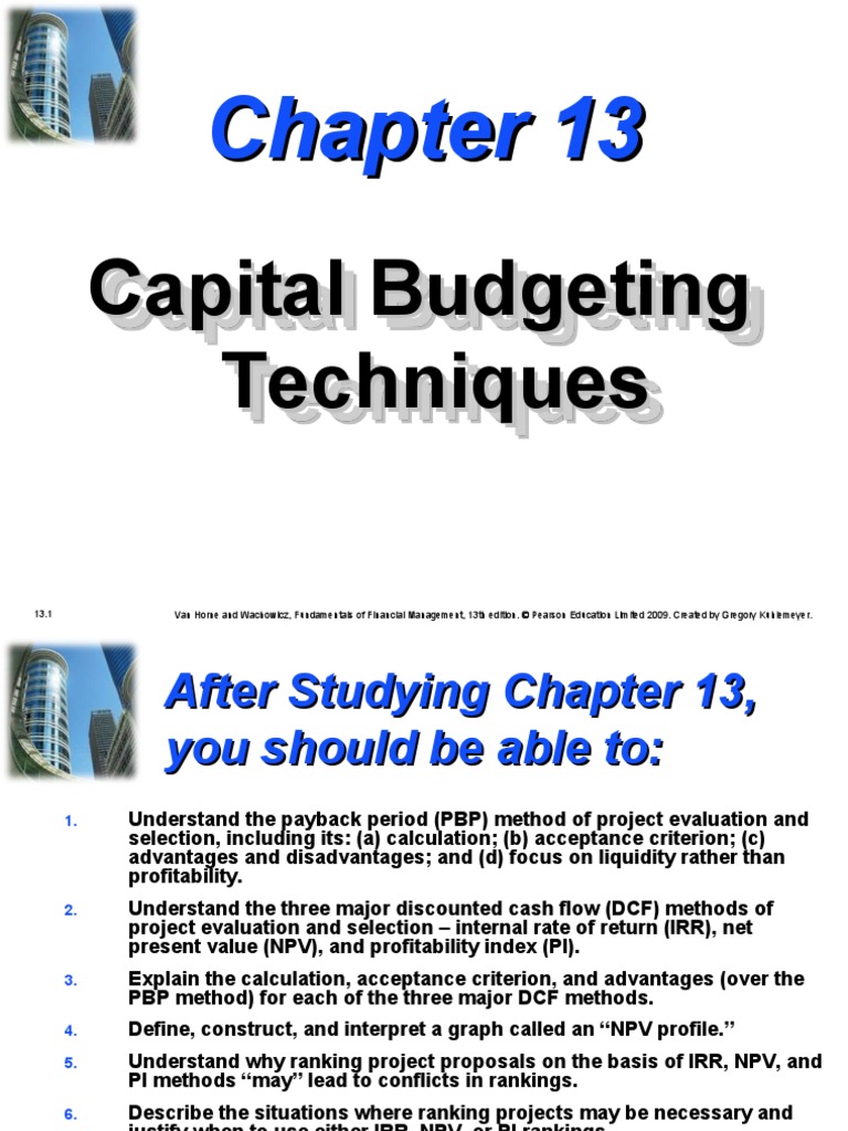 Chapter 13 | PDF | Net Present Value | Capital Budgeting