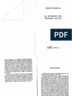 Durkheim, E La División Del Trabajo Social - PP 415 - 429