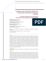 Liderazgo, Cultura Académica y Calidad de Las Universidades - Aproximación Conceptual y Relaciones