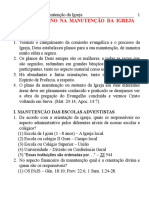 29 O Plano Divino na Manutenção da Igreja